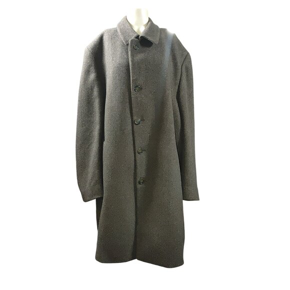 Lauren Ralph Lauren Brown Wool Blend Overcoat With Button Front Lined Interior - Picture 1 of 16